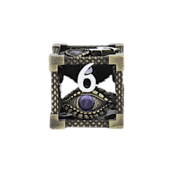 LPG Dice Scaled Eye Dice Set Tarnished Gold/Purple