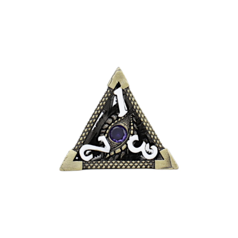 LPG Dice Scaled Eye Dice Set Tarnished Gold/Purple
