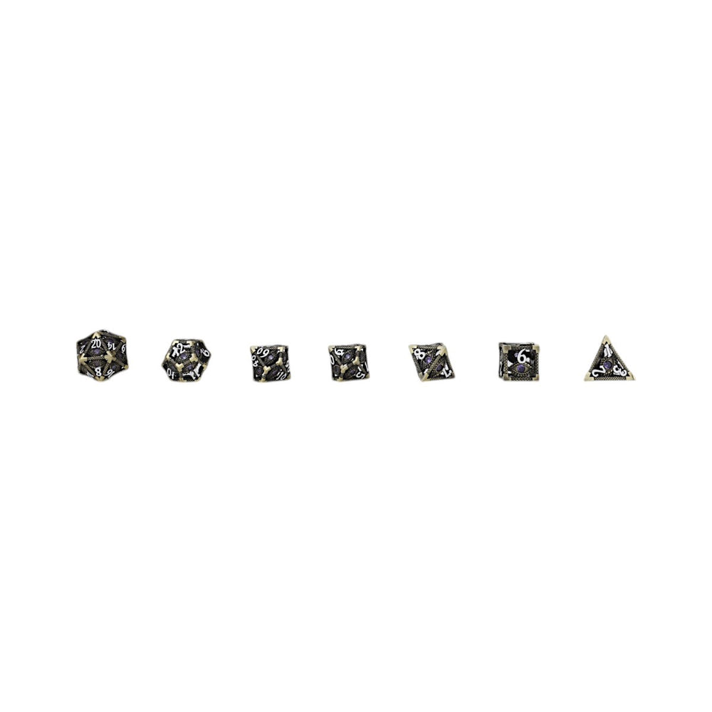LPG Dice Scaled Eye Dice Set Tarnished Gold/Purple