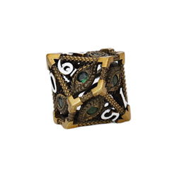 LPG Dice Scaled Eye Dice Set Ancient Bronze/Green