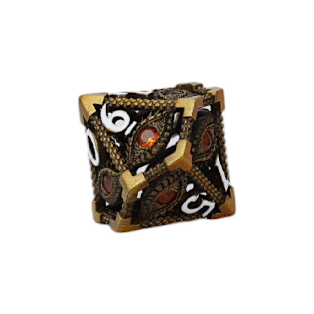 LPG Dice Scaled Eye Dice Set Ancient Bronze/Red
