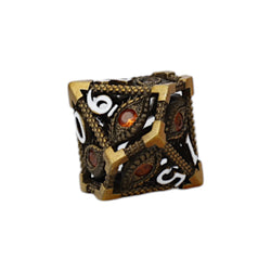LPG Dice Scaled Eye Dice Set Ancient Bronze/Red