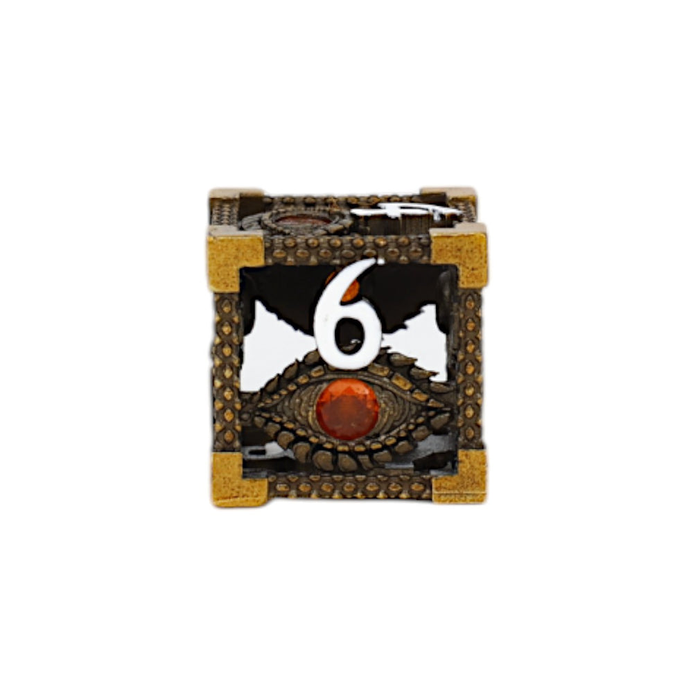 LPG Dice Scaled Eye Dice Set Ancient Bronze/Red
