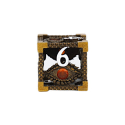 LPG Dice Scaled Eye Dice Set Ancient Bronze/Red