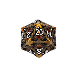 LPG Dice Scaled Eye Dice Set Gold/Red
