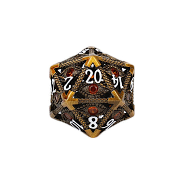 LPG Dice Scaled Eye Dice Set Gold/Red