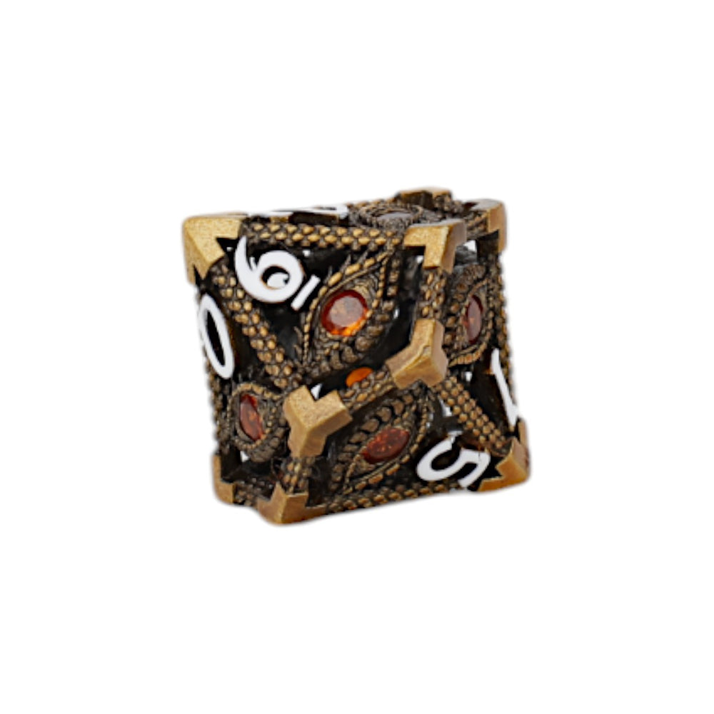 LPG Dice Scaled Eye Dice Set Gold/Red