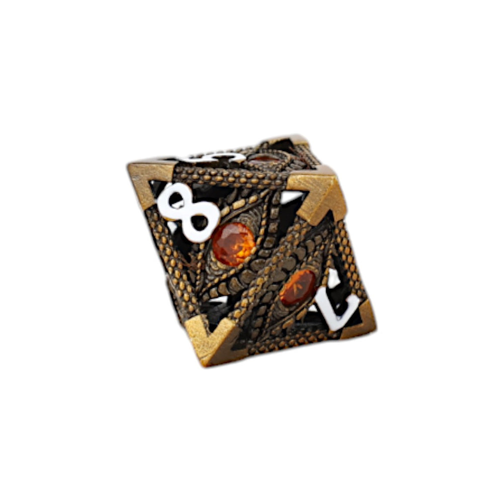 LPG Dice Scaled Eye Dice Set Gold/Red