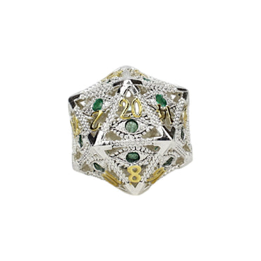 LPG Dice Scaled Eye Dice Set Steel/Green