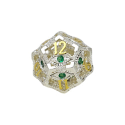 LPG Dice Scaled Eye Dice Set Steel/Green