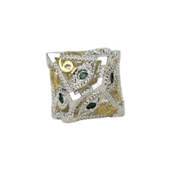 LPG Dice Scaled Eye Dice Set Steel/Green