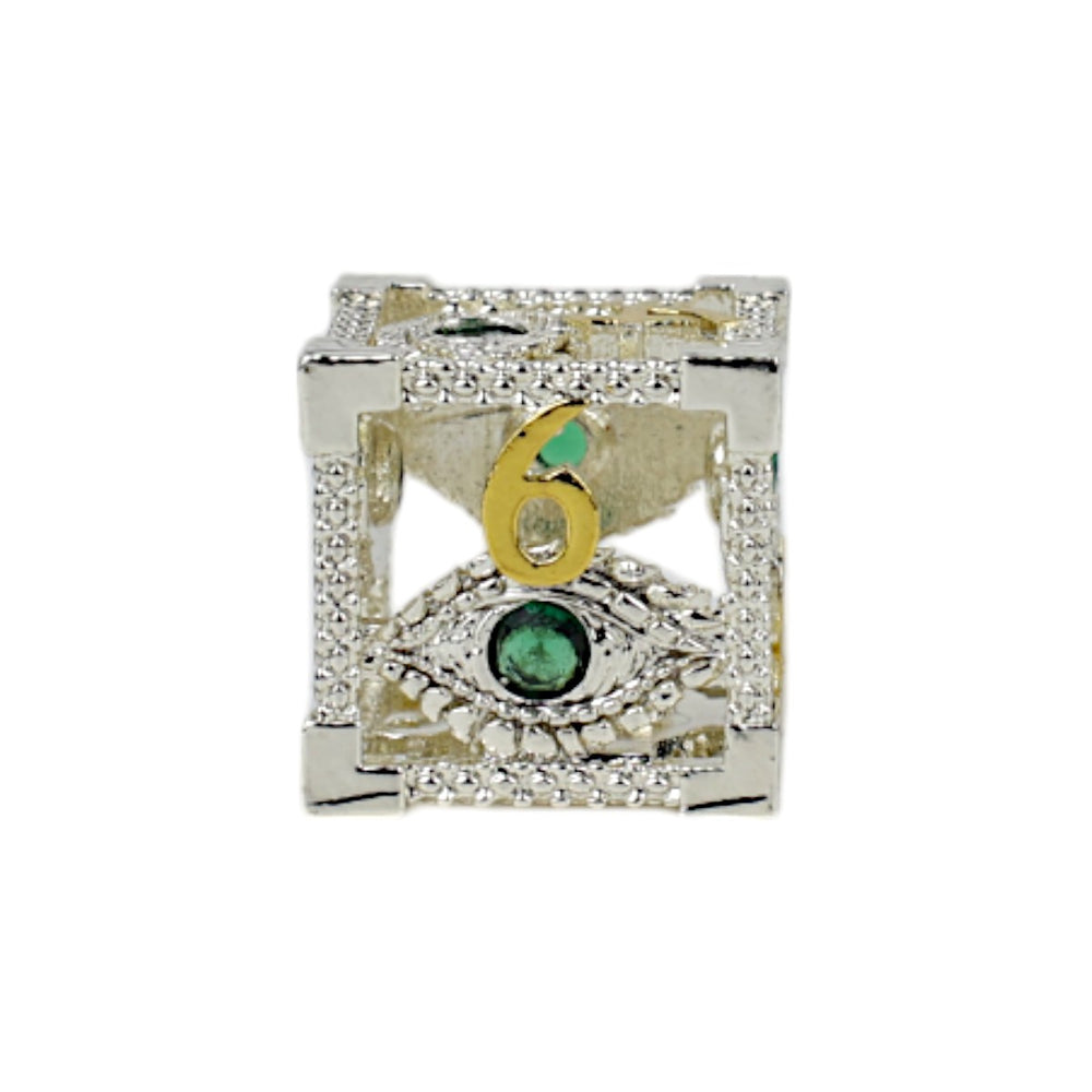 LPG Dice Scaled Eye Dice Set Steel/Green