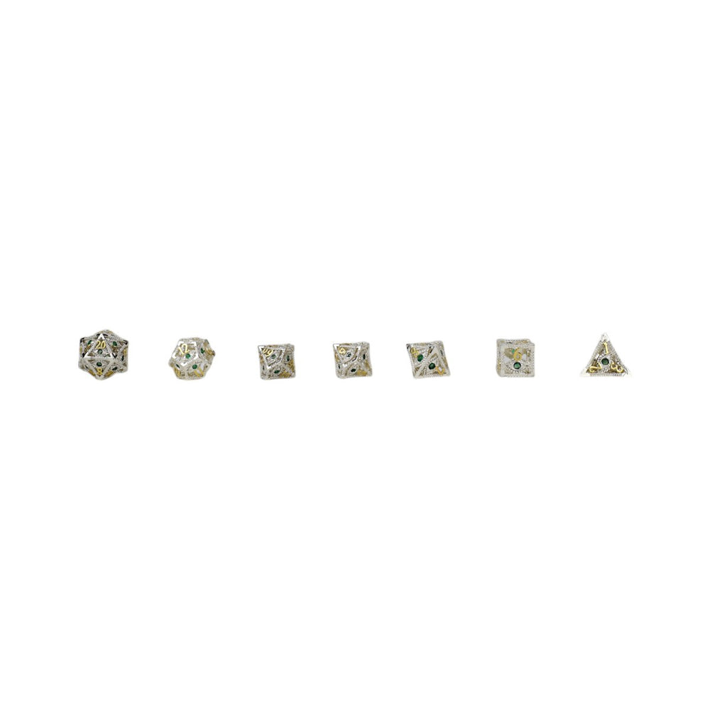 LPG Dice Scaled Eye Dice Set Steel/Green