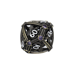 LPG Dice Hoard Guardian Dice Set Tarnished Gold/Purple