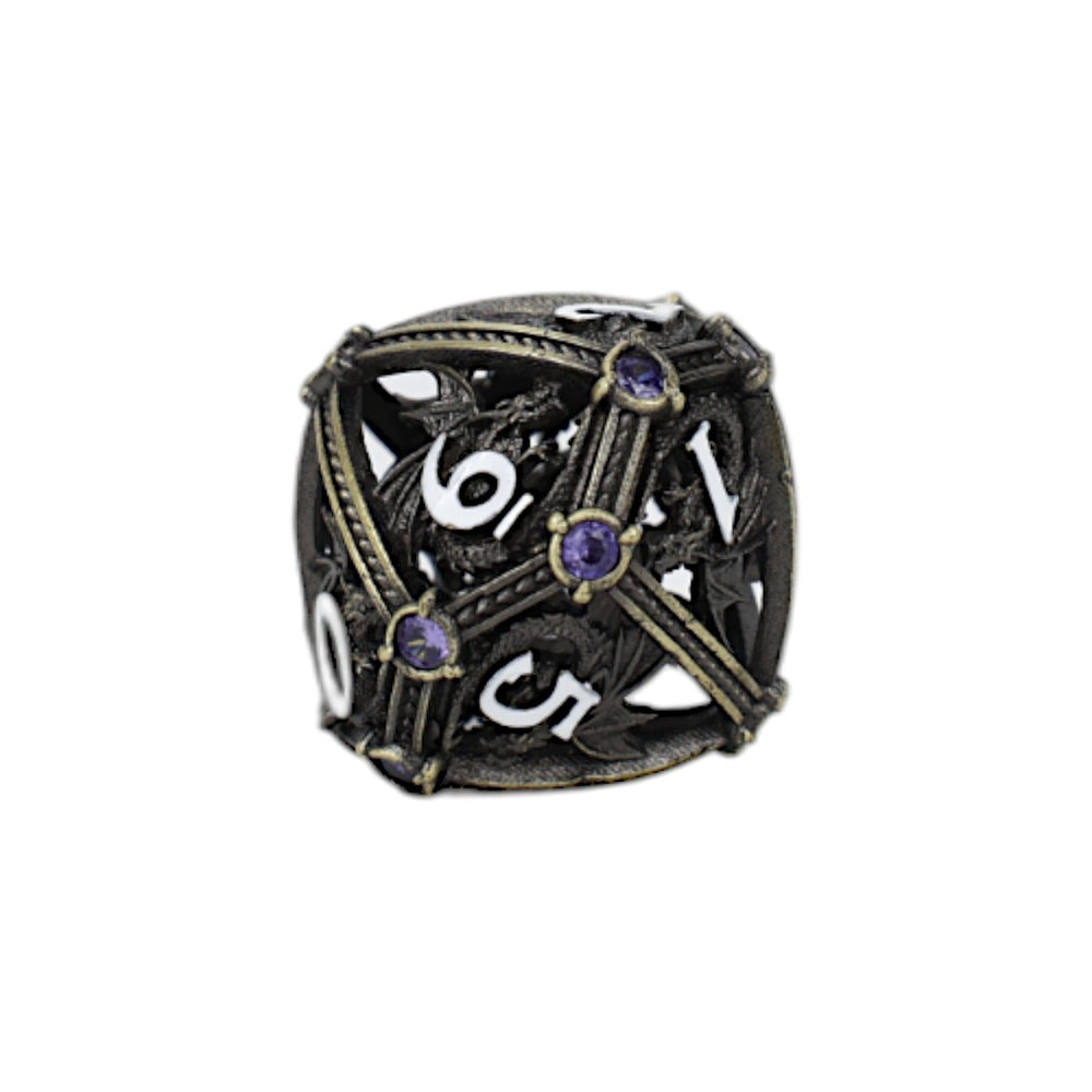 LPG Dice Hoard Guardian Dice Set Tarnished Gold/Purple