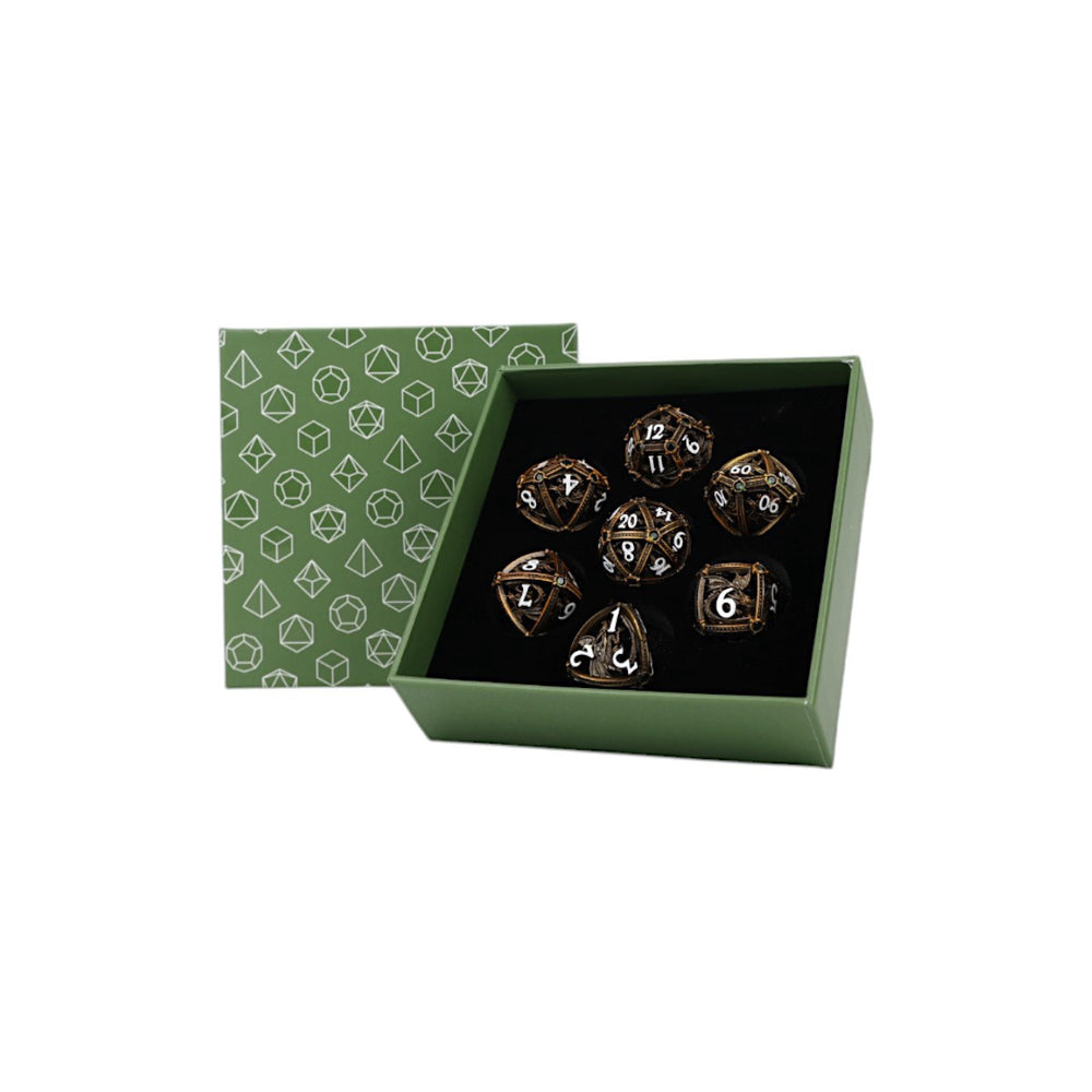 LPG Dice Hoard Guardian Dice Set Ancient Bronze/Green