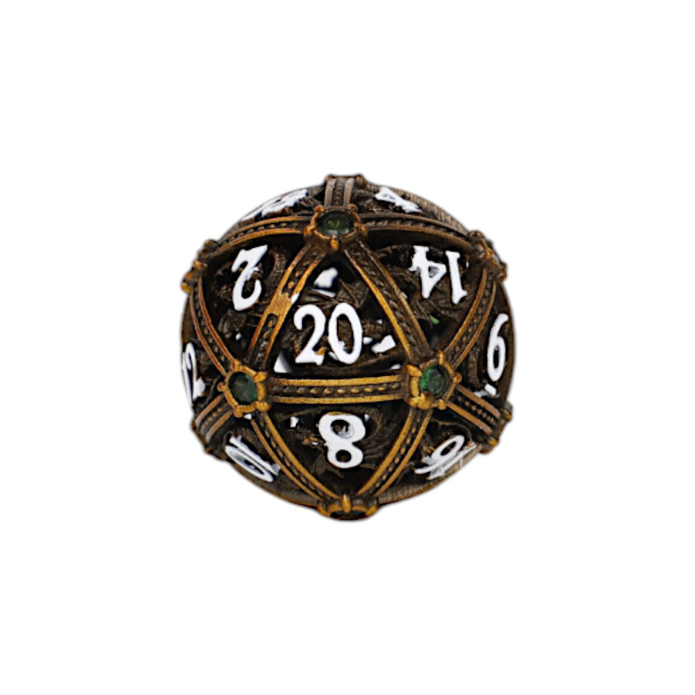 LPG Dice Hoard Guardian Dice Set Ancient Bronze/Green