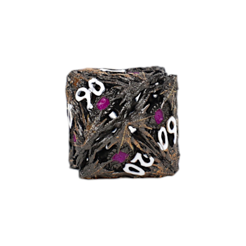 LPG Dice Dragon Eye Dice Set Tarnished Gold/Purple