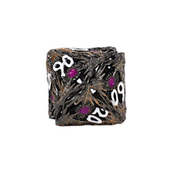 LPG Dice Dragon Eye Dice Set Tarnished Gold/Purple