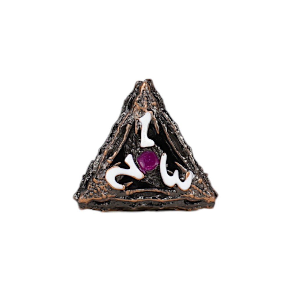 LPG Dice Dragon Eye Dice Set Tarnished Gold/Purple