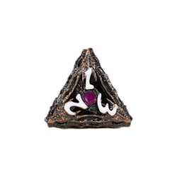 LPG Dice Dragon Eye Dice Set Tarnished Gold/Purple