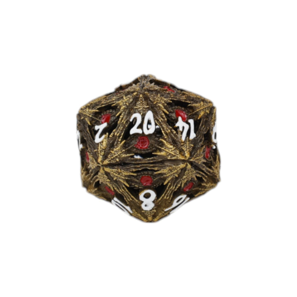 LPG Dice Dragon Eye Dice Set Ancient Bronze/Red