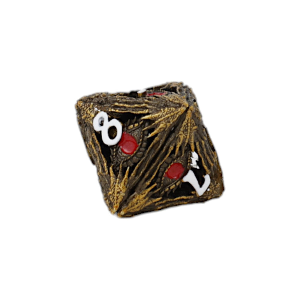 LPG Dice Dragon Eye Dice Set Ancient Bronze/Red