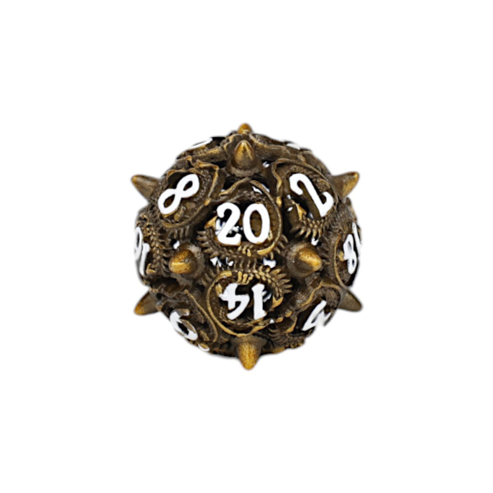 LPG Dice Xeno Hollow Dice Set Ancient Bronze