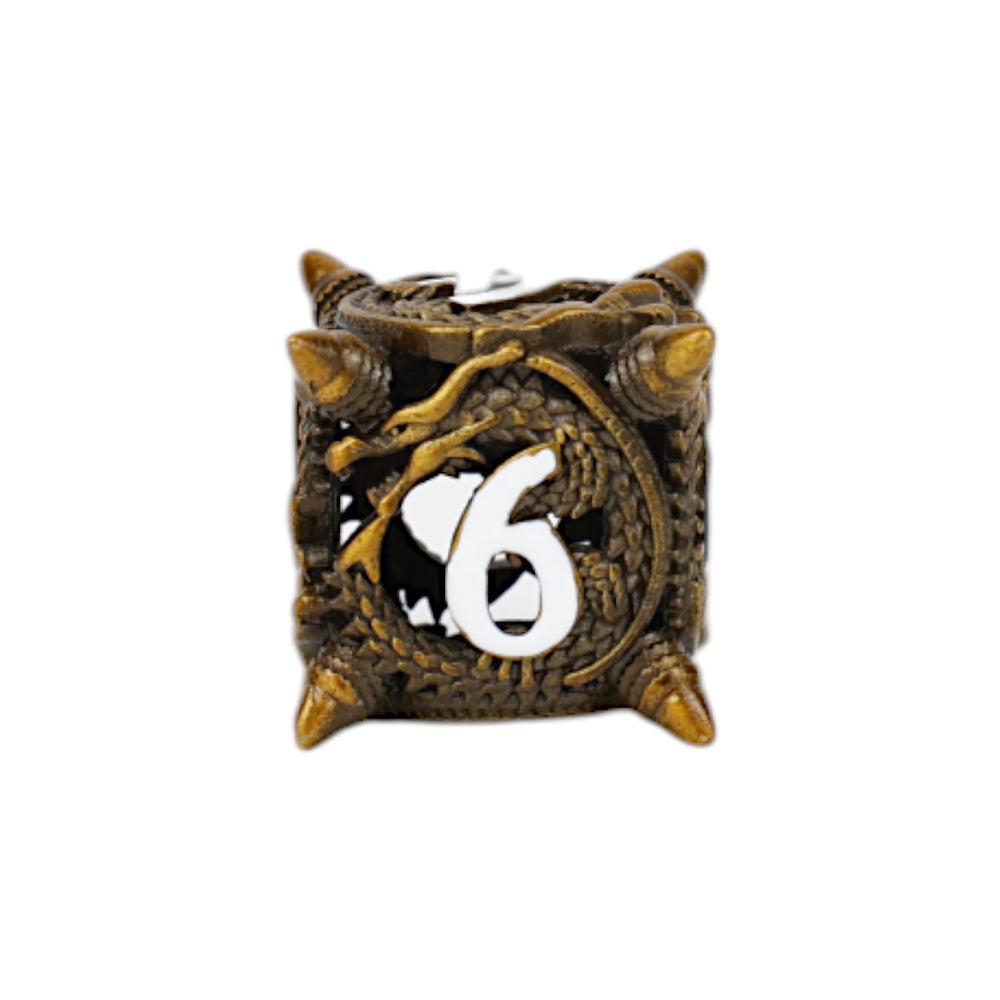 LPG Dice Xeno Hollow Dice Set Ancient Bronze