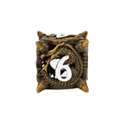 LPG Dice Xeno Hollow Dice Set Ancient Bronze