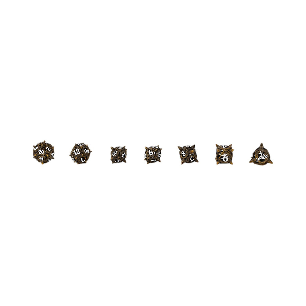 LPG Dice Xeno Hollow Dice Set Ancient Bronze