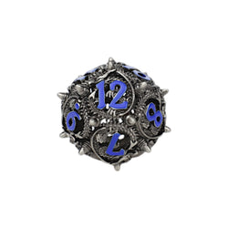 LPG Dice Xeno Hollow Dice Set Steel/Blue