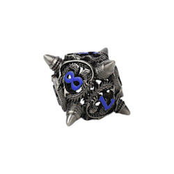 LPG Dice Xeno Hollow Dice Set Steel/Blue