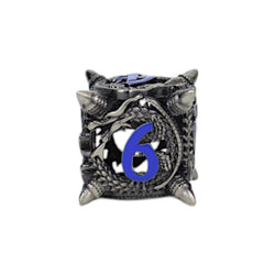 LPG Dice Xeno Hollow Dice Set Steel/Blue