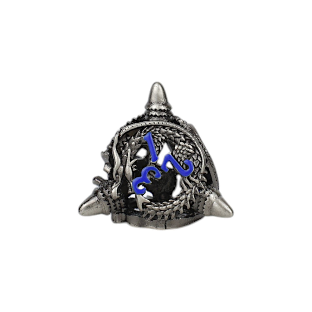 LPG Dice Xeno Hollow Dice Set Steel/Blue
