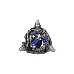 LPG Dice Xeno Hollow Dice Set Steel/Blue