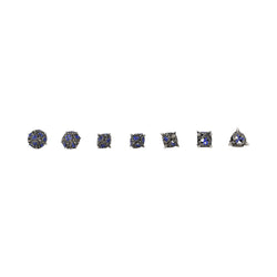 LPG Dice Xeno Hollow Dice Set Steel/Blue