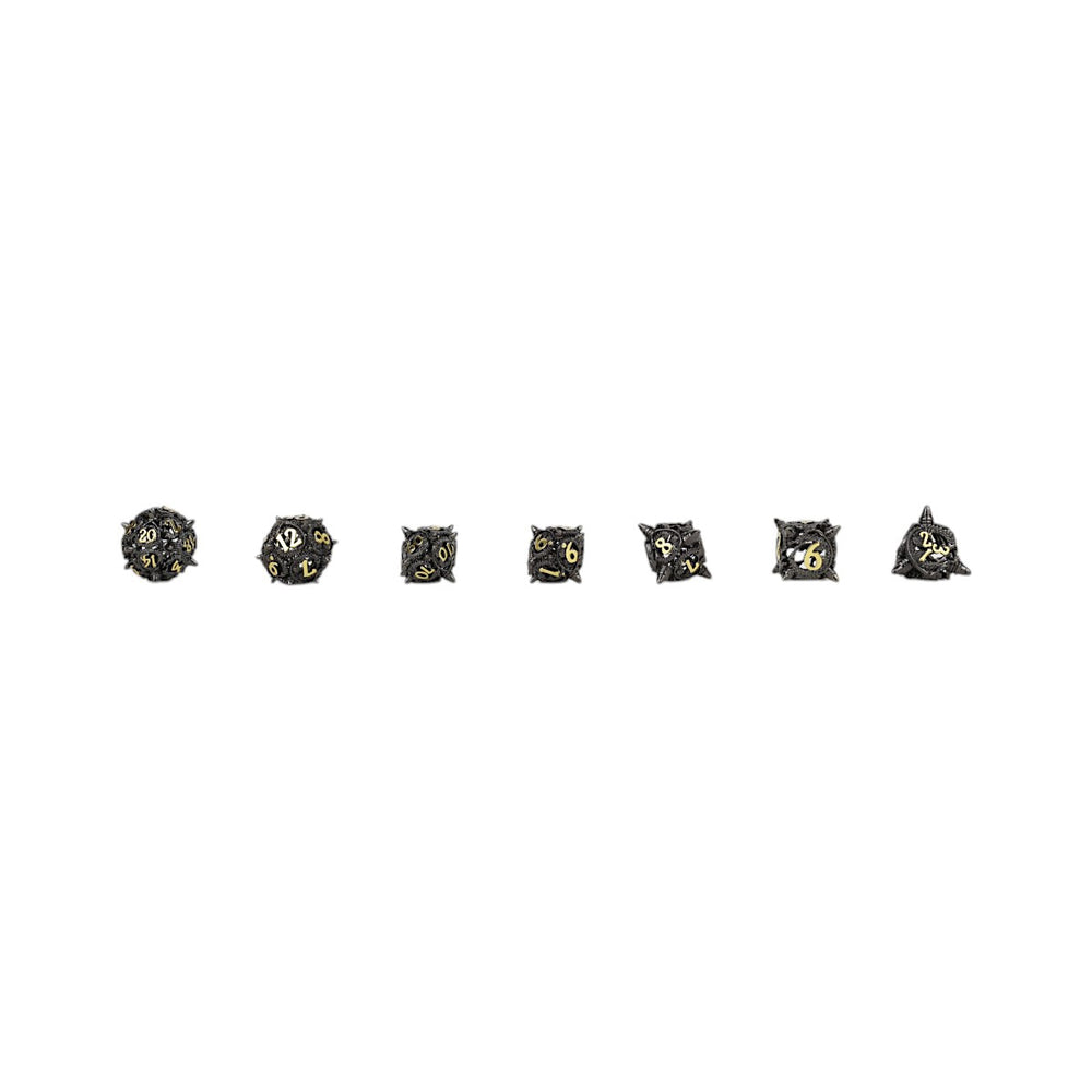 LPG Dice Xeno Hollow Dice Set Black/Gold