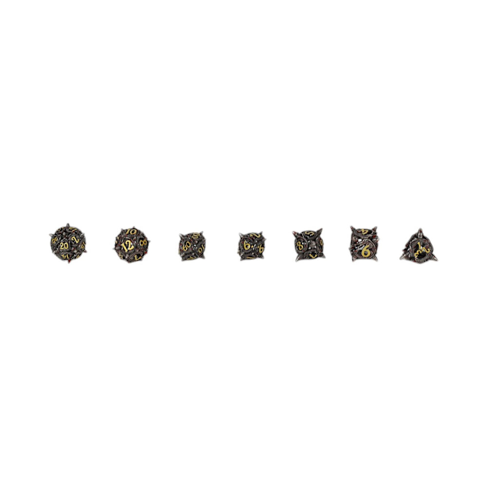 LPG Dice Xeno Hollow Dice Set Bloodied Metal