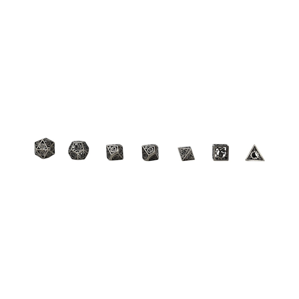 LPG Dice Clockwork Sun Dice Set Steel/Black