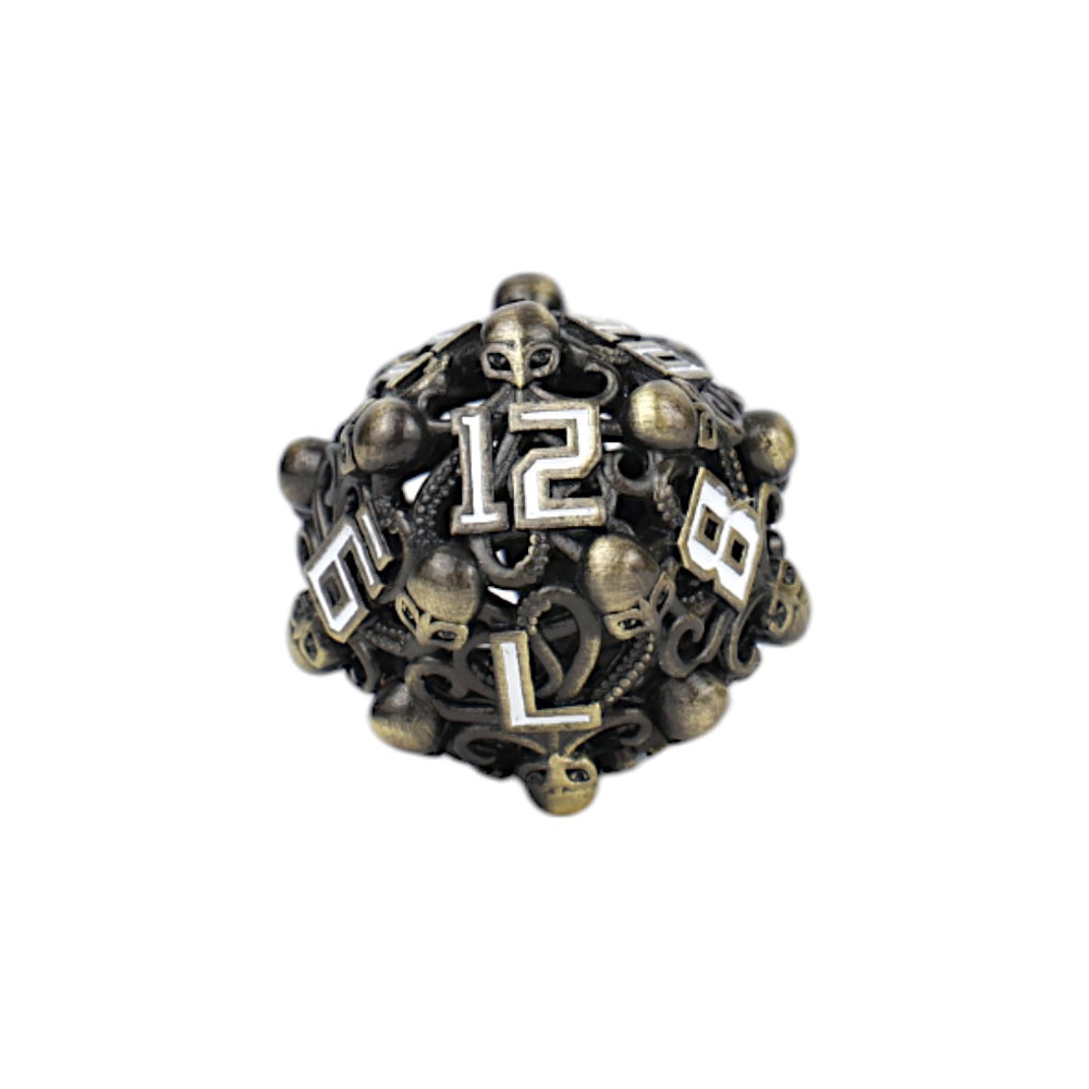 LPG Dice Tentacular Dice Set Tarnished Gold