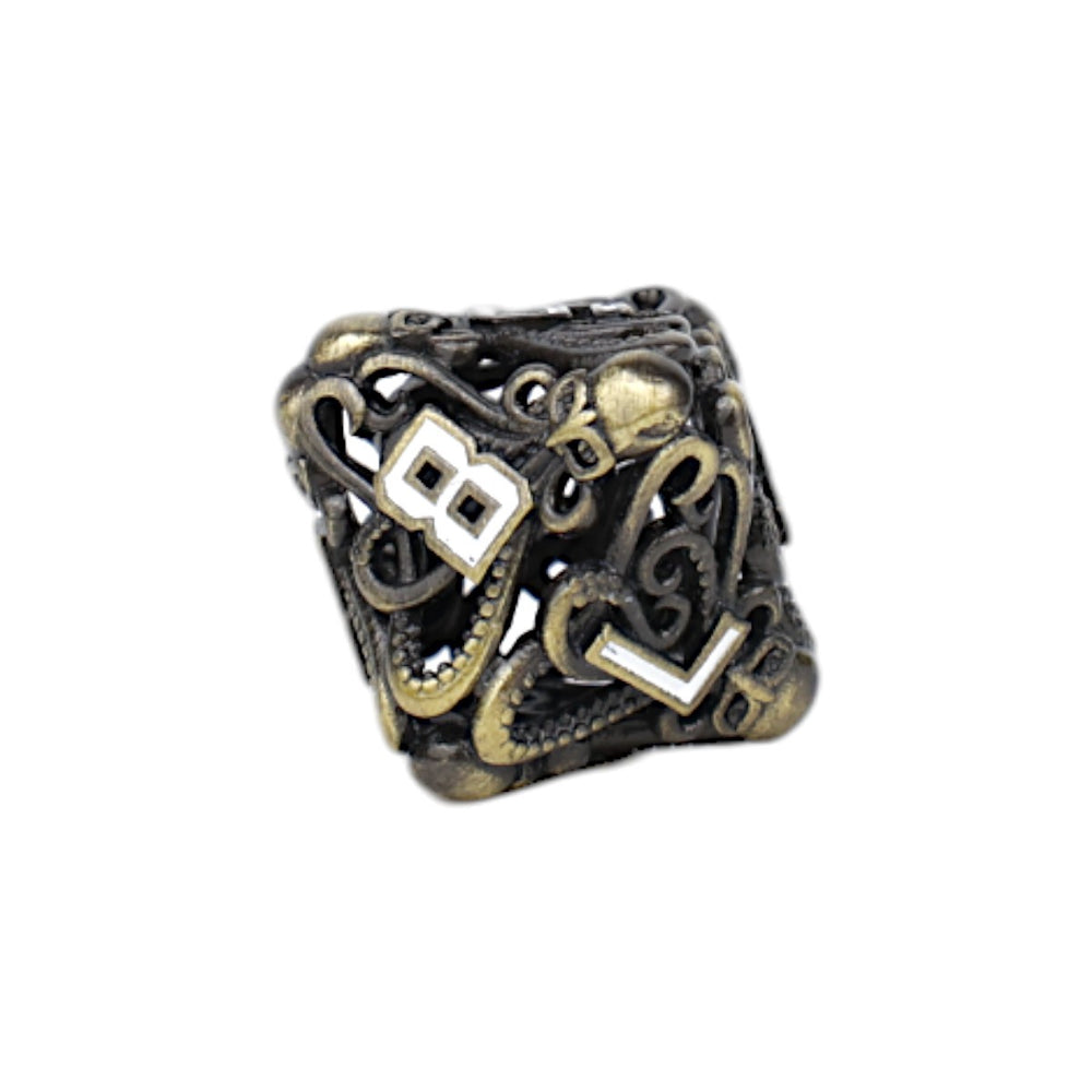 LPG Dice Tentacular Dice Set Tarnished Gold