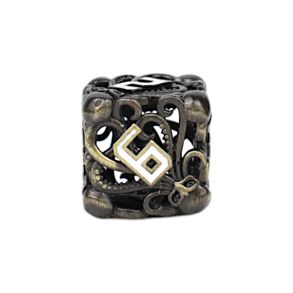 LPG Dice Tentacular Dice Set Tarnished Gold