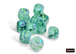 CHX 27795 Borealis Kelp/light green Luminary 16mm d6 Dice Block (12 dice)