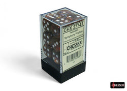 CHX 27743 Festive Symphony/white 16mm d6 Dice Block (12 dice)