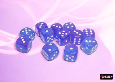CHX 27767 Nebula Aura/white Luminary 16mm d6 Dice Block (12 dice)