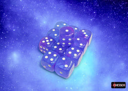 CHX 27767 Nebula Aura/white Luminary 16mm d6 Dice Block (12 dice)