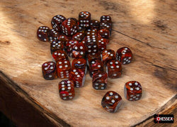 CHX 27943 Festive Symphony/white 12mm d6 Dice Block (36 dice)