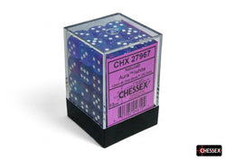 CHX 27967 Nebula Aura/white Luminary 12mm d6 Dice Block (36 dice)