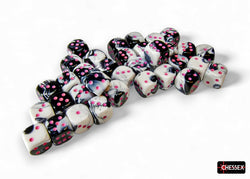 Chessex 12mm d6 Gemini Black-White/Pink CHX 26869